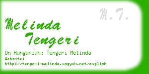 melinda tengeri business card